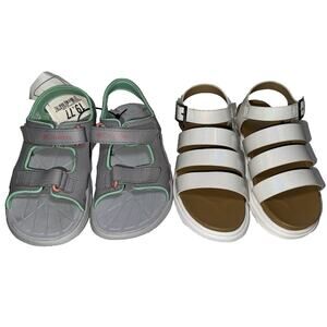 Girls Summer Sandals Size 1 Youth Shoes Lot Of 2 NEW Columbia, Vince Camuto